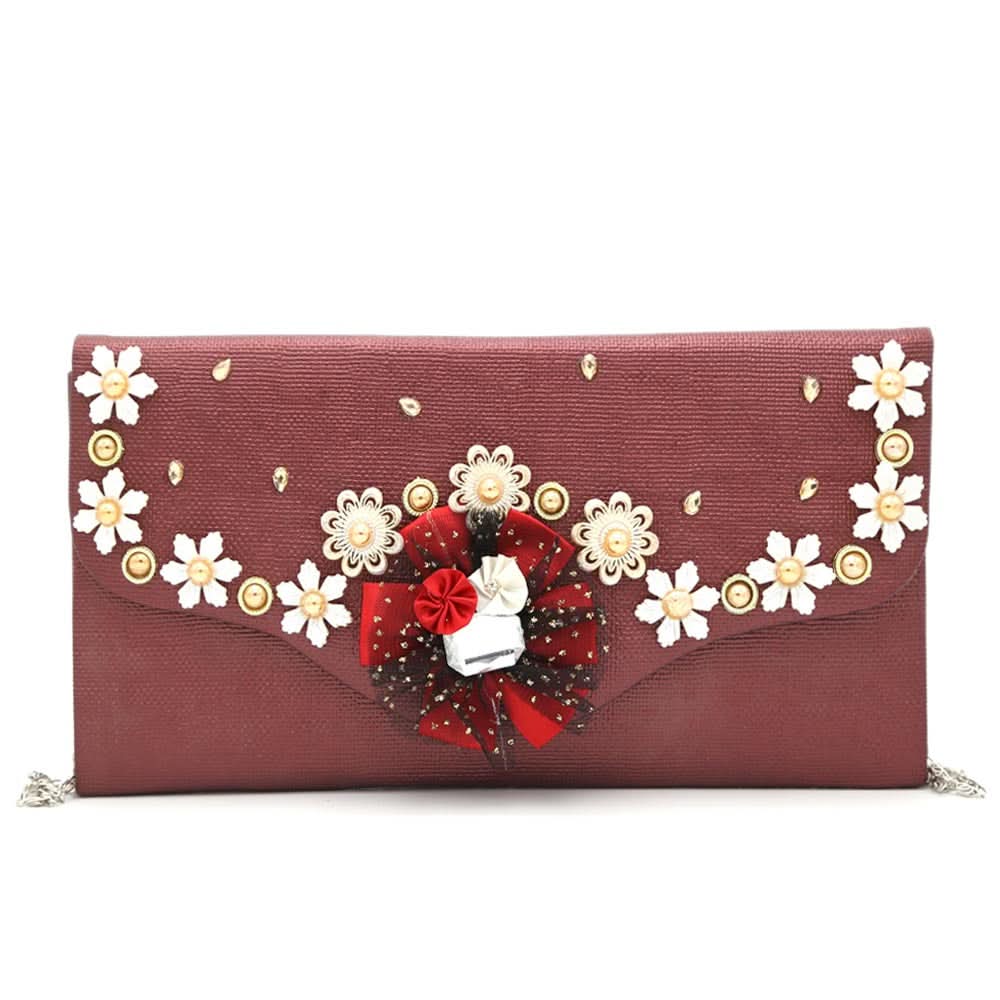 Women's Clutch 9142 - Maroon, Women, Clutches, Chase Value, Chase Value
