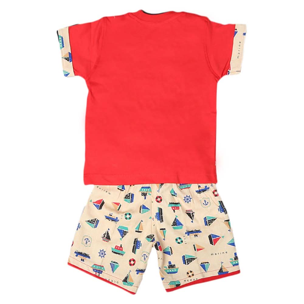 Boys Half Sleeves Suit 6B - 41 - Red, Kids, Boys Sets And Suits, Chase Value, Chase Value