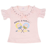 Girls Half Sleeves T-Shirt - Pink, Kids, Girls T-Shirts, Chase Value, Chase Value