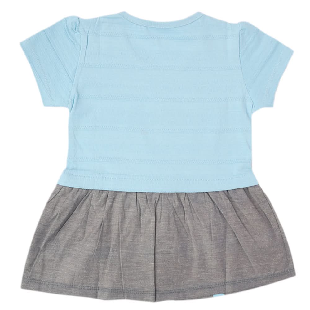 Girls Half Sleeves T-Shirt - Sea Blue, Kids, Girls T-Shirts, Chase Value, Chase Value