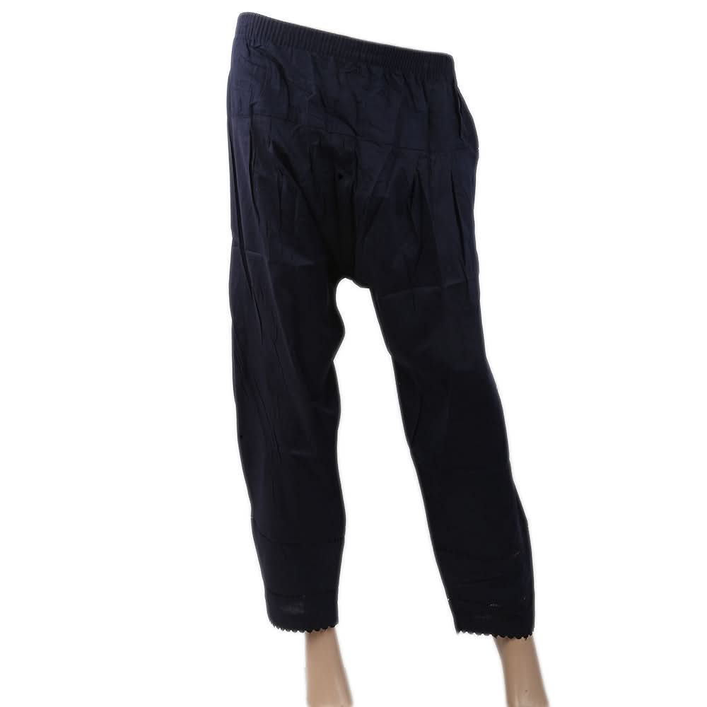 Women's Shalwar With Bottom Lace - Navy Blue, Women, Pants & Tights, Chase Value, Chase Value