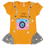 Girls Half Sleeves T-Shirt - Mustard, Kids, Girls T-Shirts, Chase Value, Chase Value
