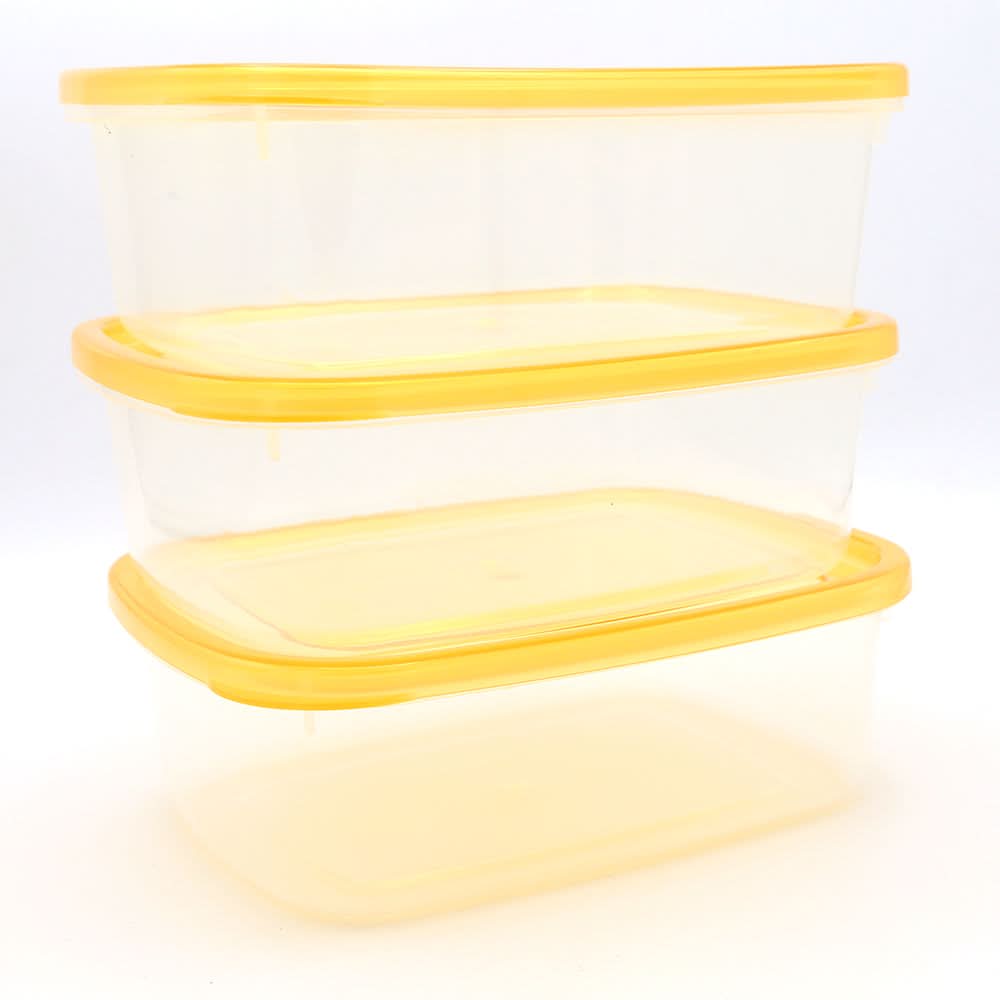 Multipurpose Storage Box 3 Pcs Medium 1000 ml - Orange, Home & Lifestyle, Storage Boxes, Chase Value, Chase Value