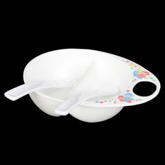 Camera Baby Bowl With Spoon & Fork - White, Kids, Feeding Supplies, Chase Value, Chase Value