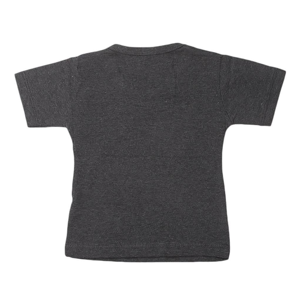 Boys Half Sleeves T-Shirt  - Dark Grey, Kids, Boys T-Shirts, Chase Value, Chase Value