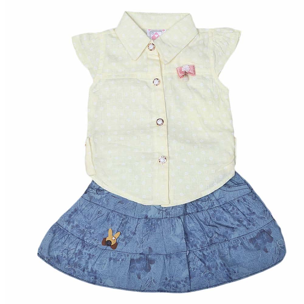 Newborn Girls 2pcs Suit - Yellow, Kids, NB Girls Sets And Suits, Chase Value, Chase Value
