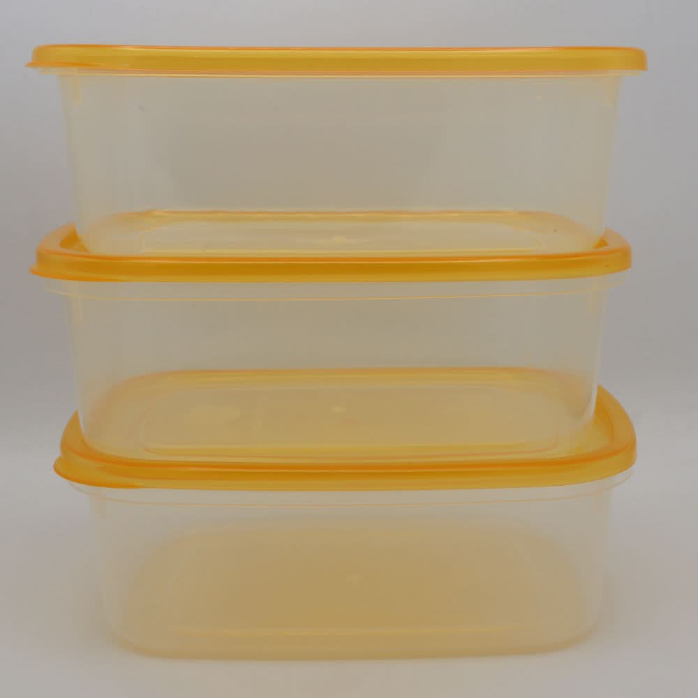 Multipurpose Storage Box 3 Pcs Large 1750 ml - Orange, Home & Lifestyle, Storage Boxes, Chase Value, Chase Value