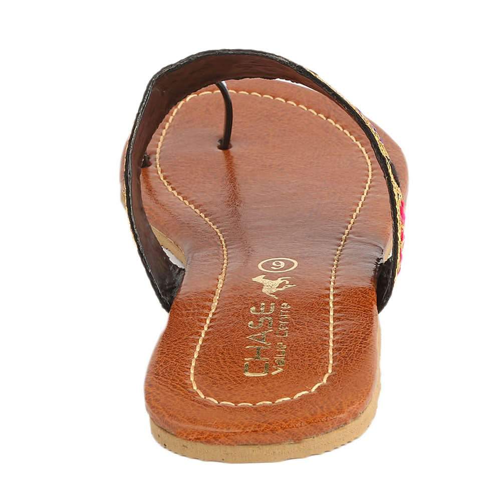 Women's Embroidery Slipper (SA-012) - Black - test-store-for-chase-value