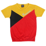 Girls Cut & Sew T-Shirt - Mustard, Kids, Girls T-Shirts, Chase Value, Chase Value