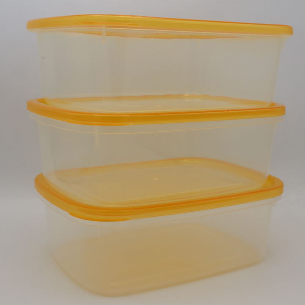 Multipurpose Storage Box 3 Pcs Large 1750 ml - Orange, Home & Lifestyle, Storage Boxes, Chase Value, Chase Value