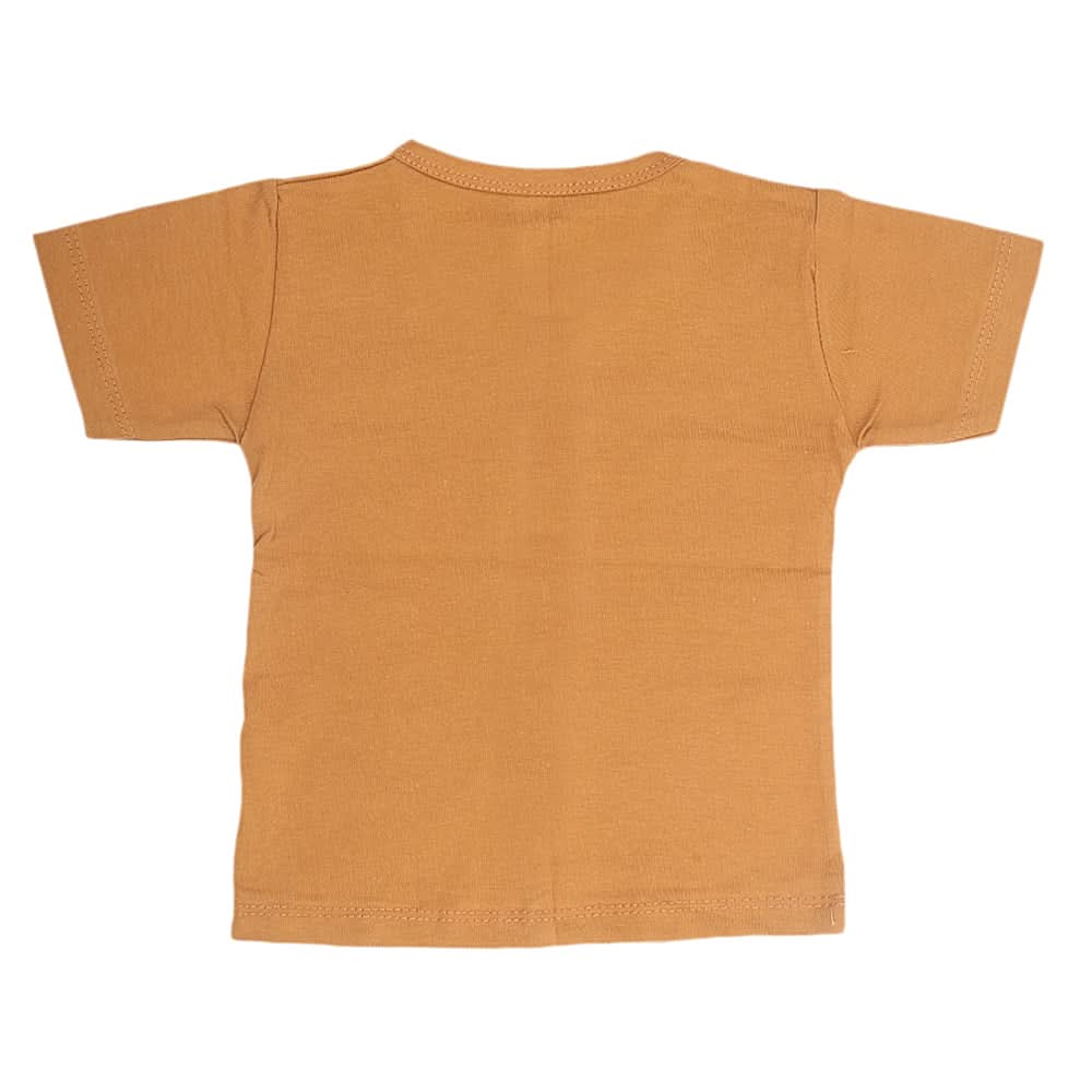 Boys Half Sleeves T-Shirt  - Brown, Kids, Boys T-Shirts, Chase Value, Chase Value