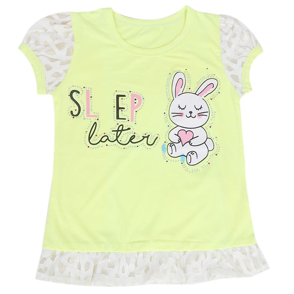 Girls Half Sleeves T-Shirt - Neon, Kids, Girls T-Shirts, Chase Value, Chase Value