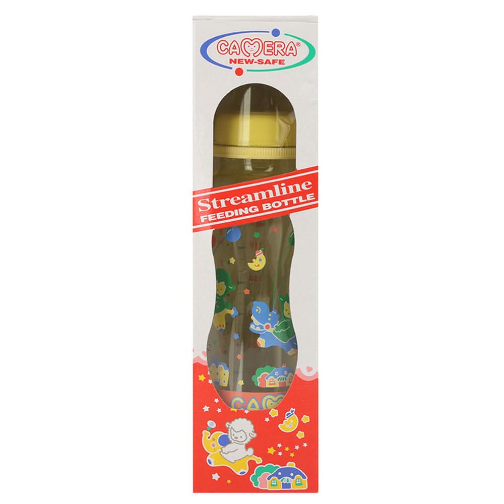 Camera Baby Streamline Feeding Bottle 240ml/8oz - Yellow, Kids, Feeding Supplies, Chase Value, Chase Value