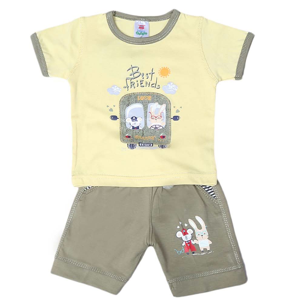 Newborn boys 2pcs Suit - Yellow, Kids, NB Boys Sets And Suits, Chase Value, Chase Value
