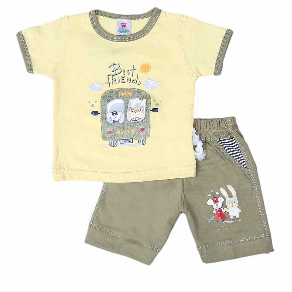 Newborn boys 2pcs Suit - Yellow, Kids, NB Boys Sets And Suits, Chase Value, Chase Value