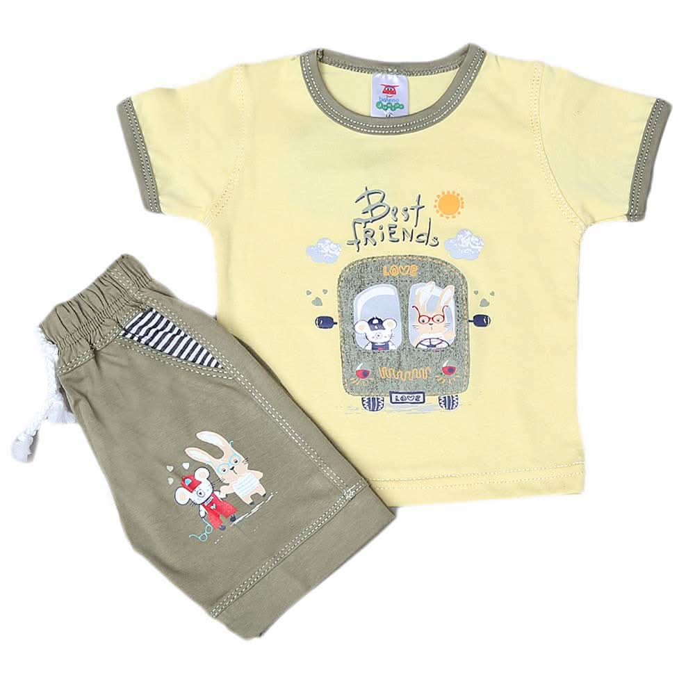 Newborn boys 2pcs Suit - Yellow, Kids, NB Boys Sets And Suits, Chase Value, Chase Value