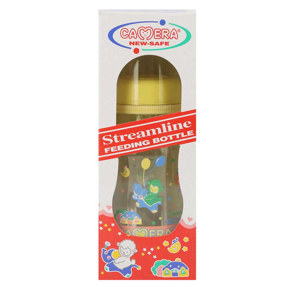 Camera Baby Streamline Feeding Bottle 140ml/5oz - Yellow, Kids, Feeding Supplies, Chase Value, Chase Value