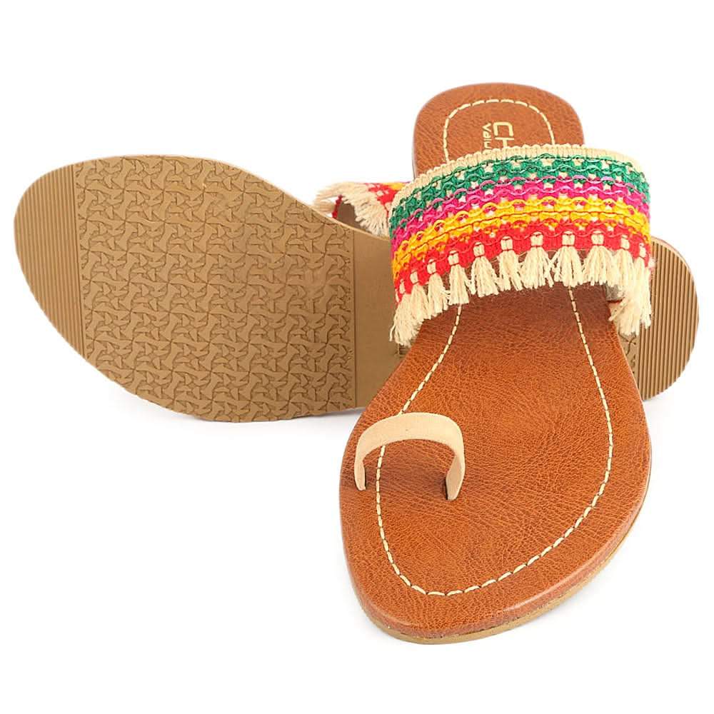 Women's Embroidery Slipper (SA-011) - Fawn - test-store-for-chase-value