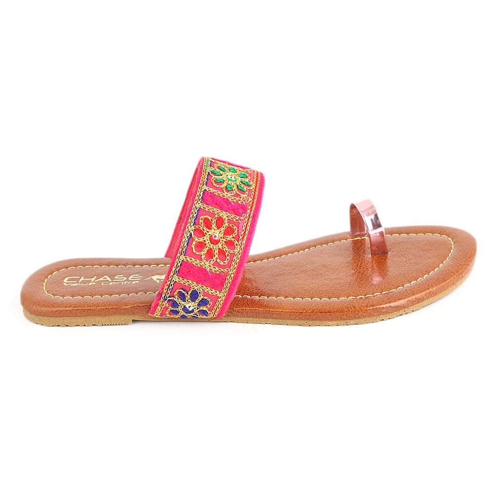 Women's Embroidery Slipper (SA-012) - Pink - test-store-for-chase-value
