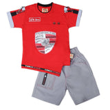 Boys Half Sleeves Suit 6B-02 - Red, Kids, Boys Sets And Suits, Chase Value, Chase Value