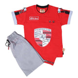 Boys Half Sleeves Suit 6B-02 - Red, Kids, Boys Sets And Suits, Chase Value, Chase Value