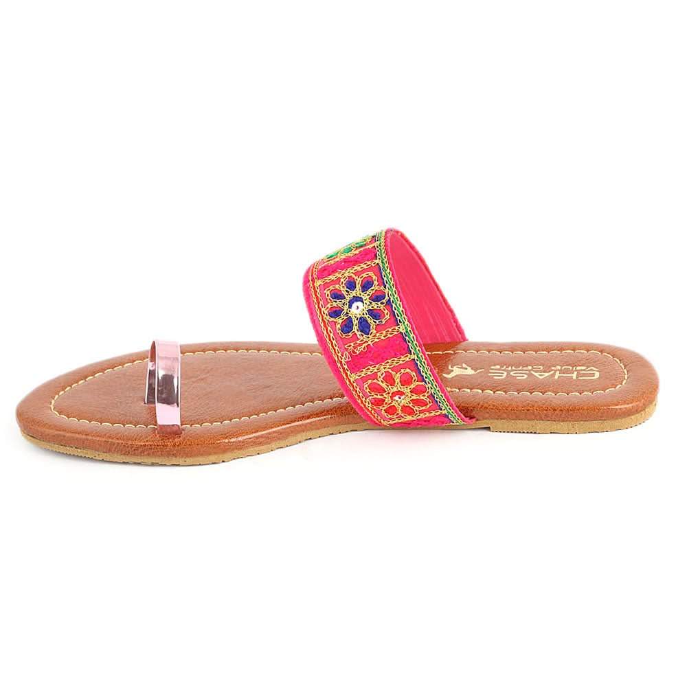 Women's Embroidery Slipper (SA-012) - Pink - test-store-for-chase-value