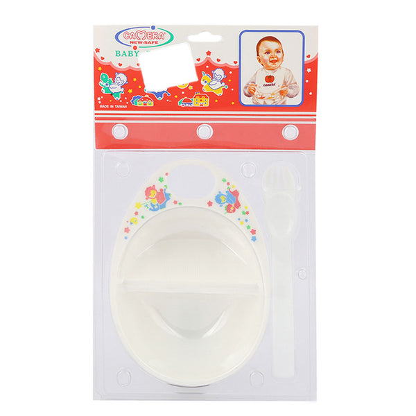 Camera Baby Bowl With Spoon & Fork - White, Kids, Feeding Supplies, Chase Value, Chase Value