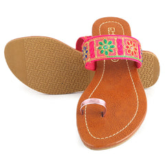 Women's Embroidery Slipper (SA-012) - Pink - test-store-for-chase-value