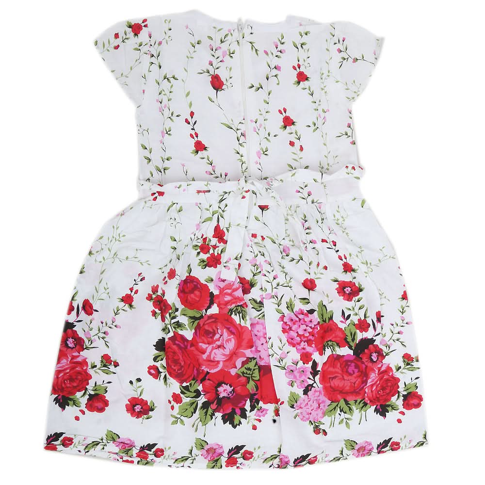 Girls Cotton Frock - Red, Kids, Girls Frocks, Chase Value, Chase Value