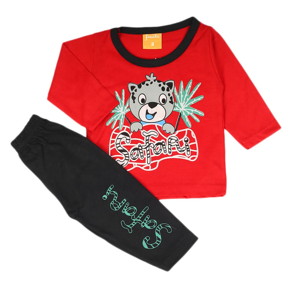 Newborn Boys Full Sleeves Suit - Red, Newborn Boys Sets & Suits, Chase Value, Chase Value
