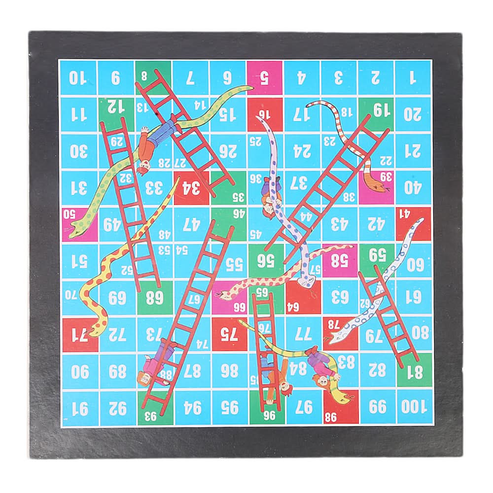 Wooden Tray Monopoly, Snake & Ladder 2 In 1 - Multi, Kids, Board Games And Puzzles, Chase Value, Chase Value