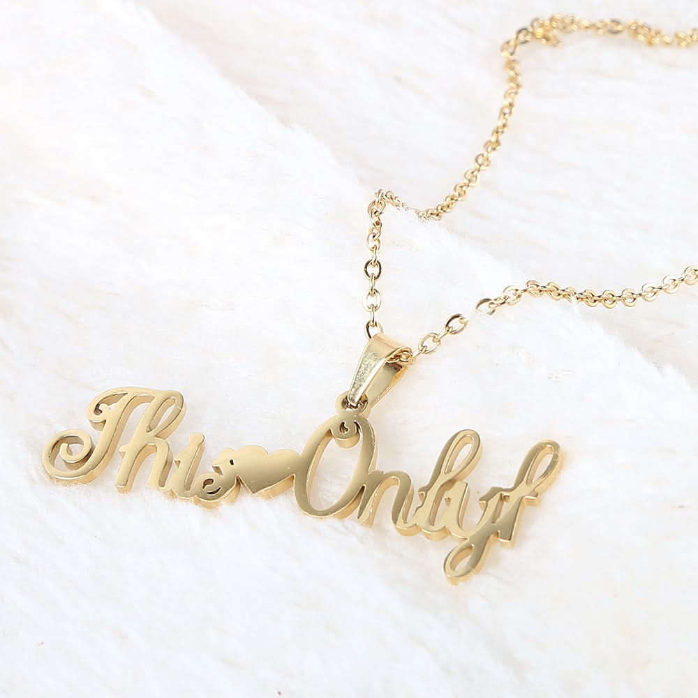 Name Locket Chain - Golden - (This❤️Only), Women, Chains & Lockets, Chase Value, Chase Value