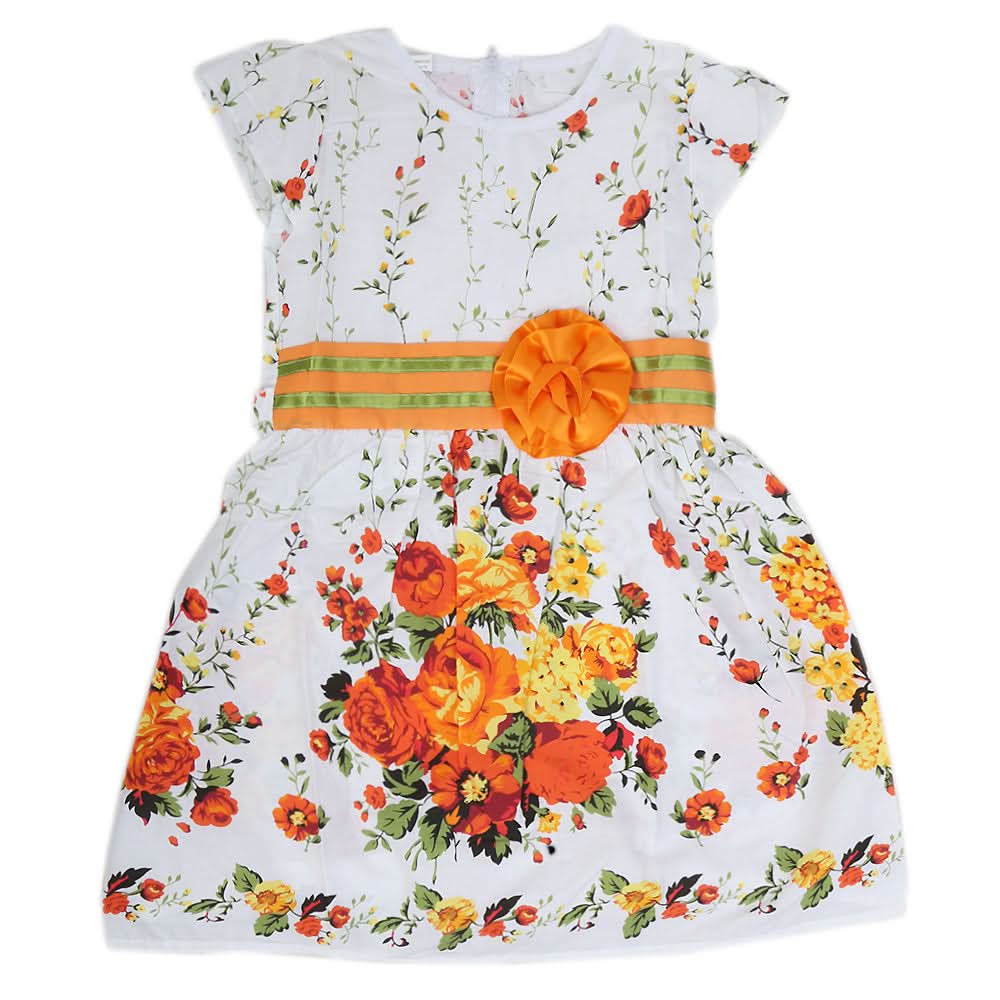 Girls Cotton Frock - Yellow, Kids, Girls Frocks, Chase Value, Chase Value