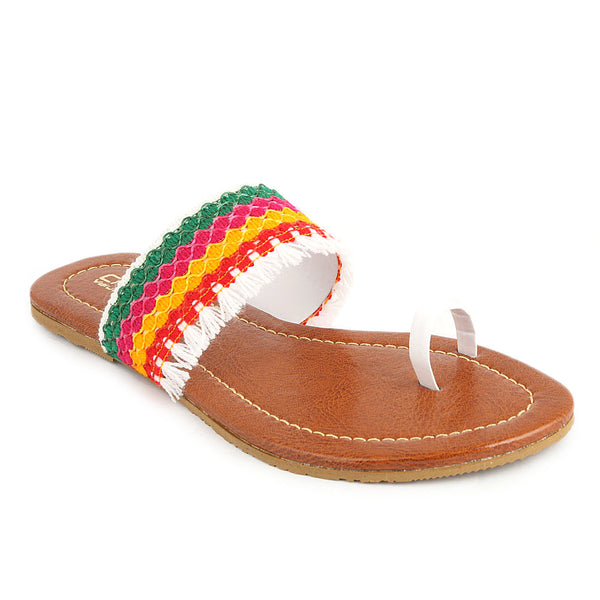 Women's Embroidery Slipper (SA-011) - White - test-store-for-chase-value