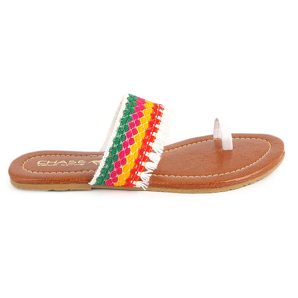 Women's Embroidery Slipper (SA-011) - White - test-store-for-chase-value