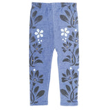 Girls Denim Printed Tight - Blue, Kids, Tights Leggings And Pajama, Chase Value, Chase Value