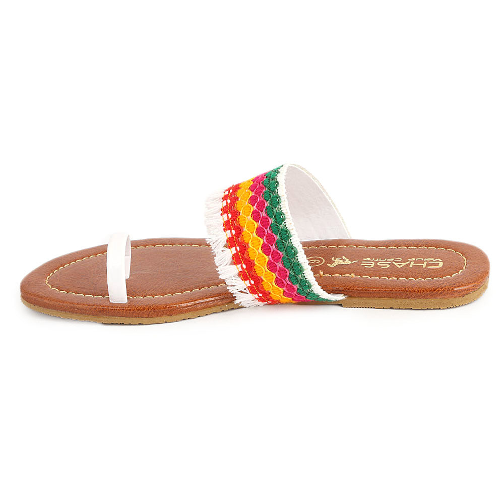 Women's Embroidery Slipper (SA-011) - White - test-store-for-chase-value