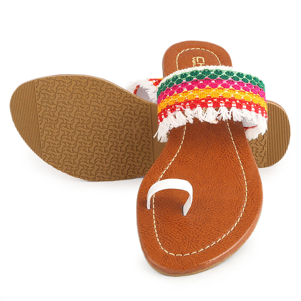 Women's Embroidery Slipper (SA-011) - White - test-store-for-chase-value