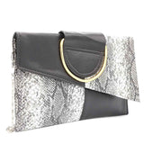 Women's Clutch K-2089 - Black-Grey, Women, Clutches, Chase Value, Chase Value