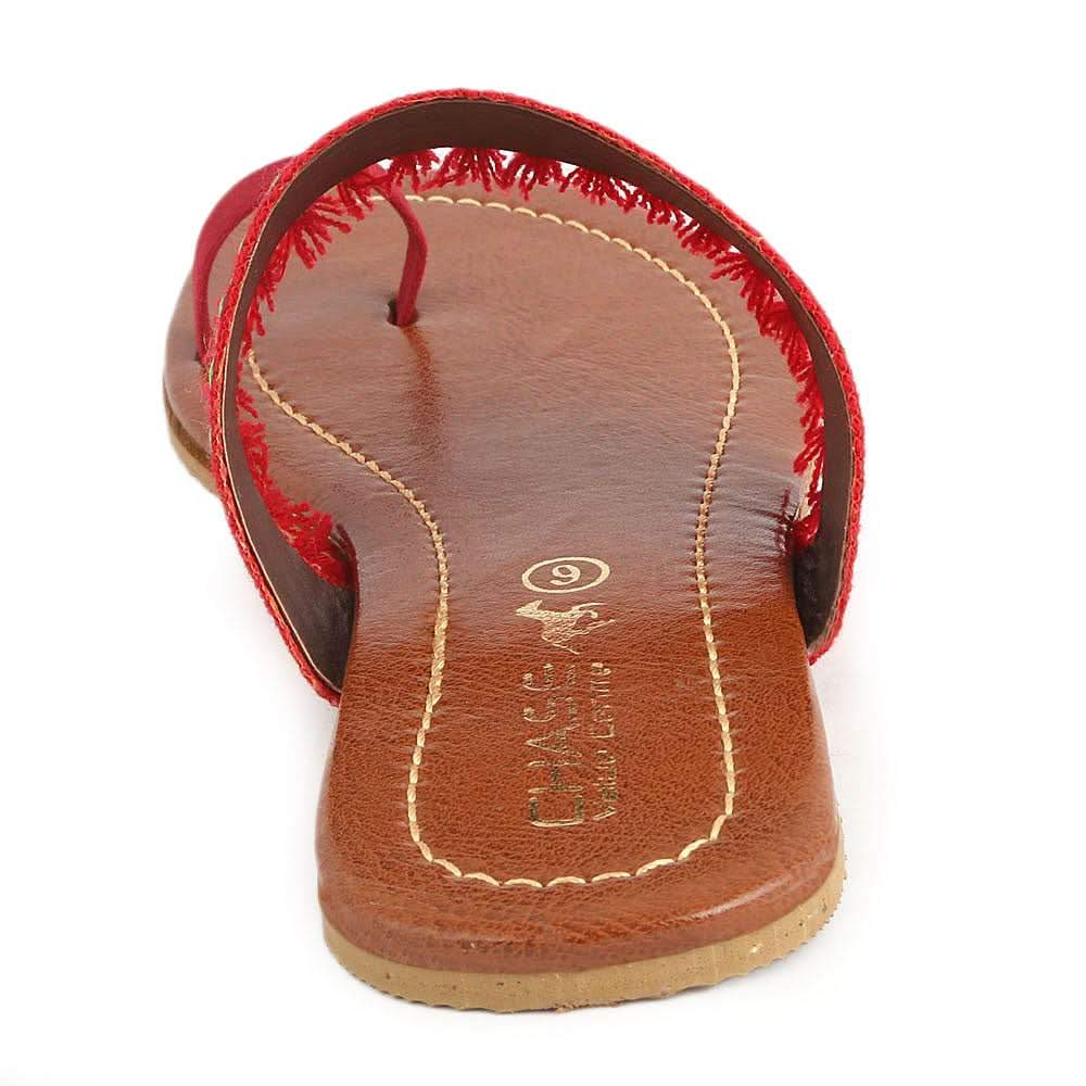 Women's Embroidery Slipper (SA-011) - Maroon - test-store-for-chase-value
