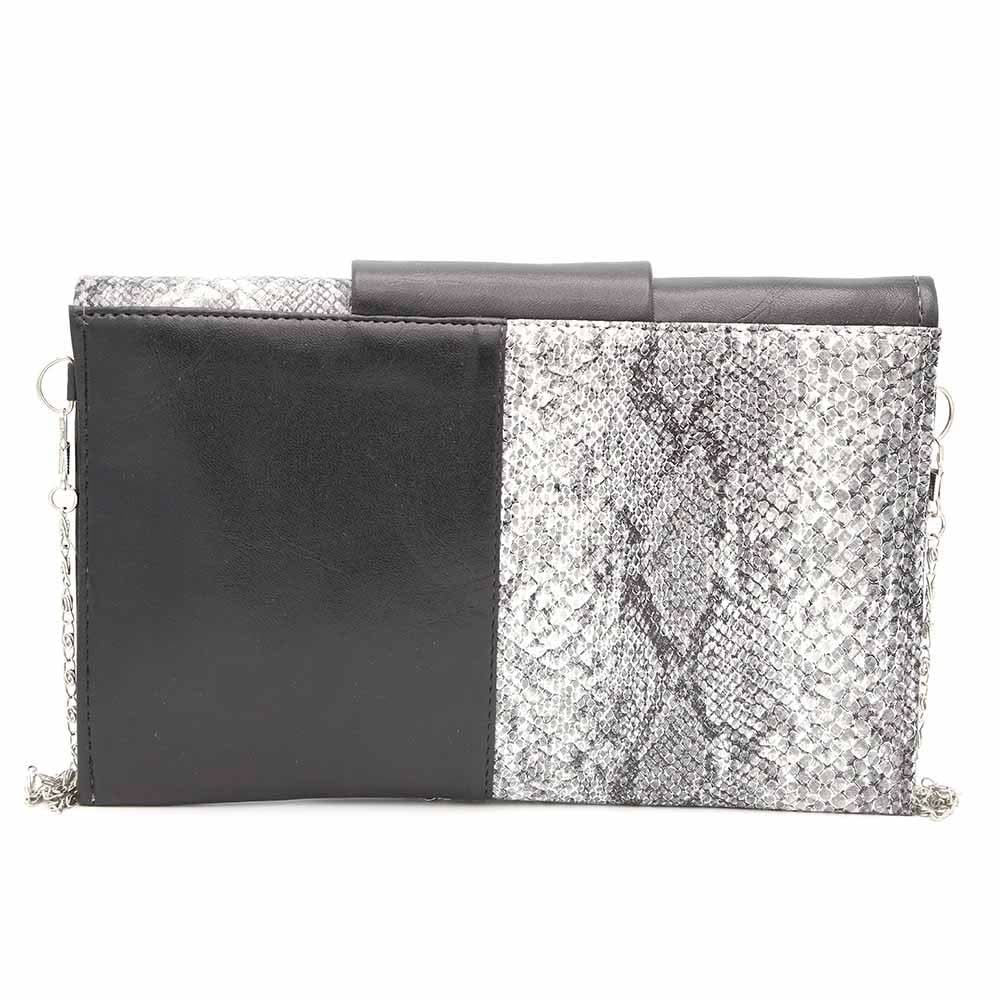 Women's Clutch K-2089 - Black-Grey, Women, Clutches, Chase Value, Chase Value