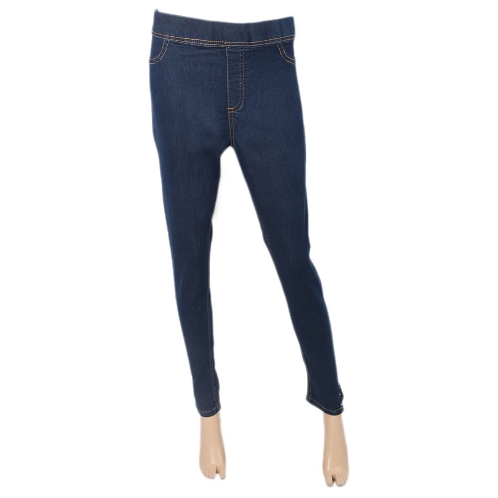 Women's Denim Jagging Pant - Dark Blue, Women, Pants & Tights, Chase Value, Chase Value