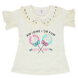 Girls Half Sleeves T-Shirt - Lemon, Kids, Girls T-Shirts, Chase Value, Chase Value