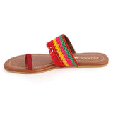 Women's Embroidery Slipper (SA-011) - Maroon - test-store-for-chase-value