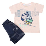 Newborn boys 2pcs Suit - Peach, Kids, NB Boys Sets And Suits, Chase Value, Chase Value