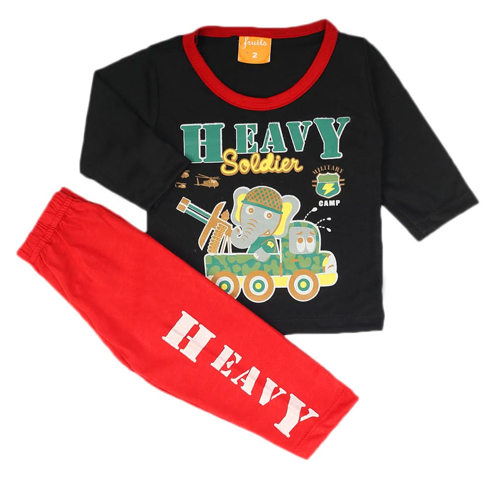 Newborn Boys Full Sleeves Suit - Black, Newborn Boys Sets & Suits, Chase Value, Chase Value