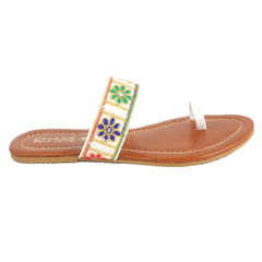 Women's Embroidery Slipper (SA-012) - White - test-store-for-chase-value