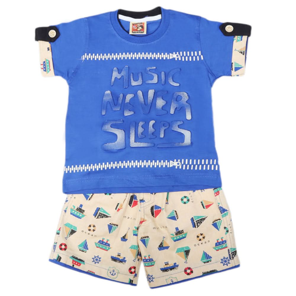 Boys Half Sleeves Suit 6B - 41 - Blue, Kids, Boys Sets And Suits, Chase Value, Chase Value