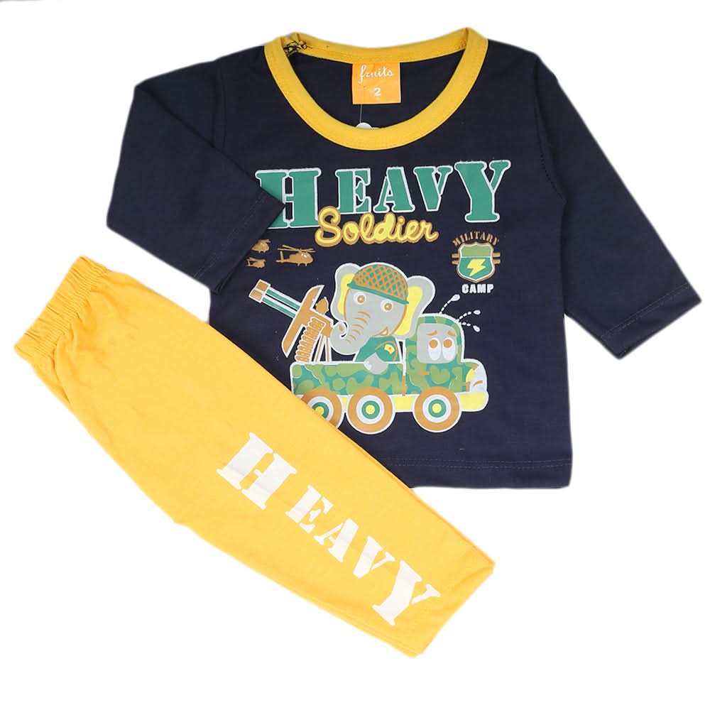Newborn Boys Full Sleeves Suit - Navy Blue, Newborn Boys Sets & Suits, Chase Value, Chase Value