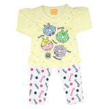 Newborn Girls Full Sleeves Suit - Lemon, Newborn Girls Sets & Suits, Chase Value, Chase Value
